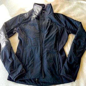 Lululemon black running jacket with reflective detail